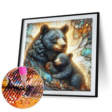 Load image into Gallery viewer, Glass Pattern Black Bear 40*40CM (canvas) Full Round Drill Diamond Painting
