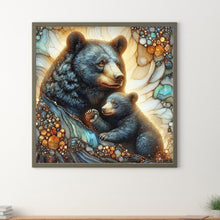 Load image into Gallery viewer, Glass Pattern Black Bear 40*40CM (canvas) Full Round Drill Diamond Painting
