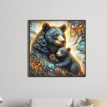 Load image into Gallery viewer, Glass Pattern Black Bear 40*40CM (canvas) Full Round Drill Diamond Painting
