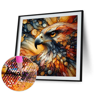 Glazed Eagle 40*40CM (canvas) Full Round Drill Diamond Painting