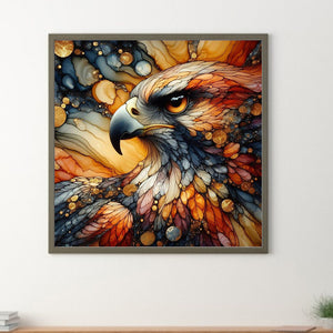 Glazed Eagle 40*40CM (canvas) Full Round Drill Diamond Painting