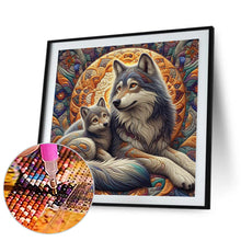 Load image into Gallery viewer, Glass Pattern Wolf 40*40CM (canvas) Full Round Drill Diamond Painting
