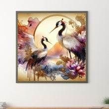 Load image into Gallery viewer, Glass Crane 40*40CM (canvas) Full Round Drill Diamond Painting

