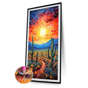 Dreamscape Cactus 40*70CM (canvas) Full Round Drill Diamond Painting