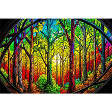 Load image into Gallery viewer, Glass Forest 60*40CM (canvas) Full Round Drill Diamond Painting
