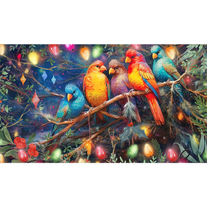 Five Parrots 70*40CM (canvas) Full Round Drill Diamond Painting