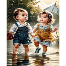 Load image into Gallery viewer, Little Girl 40*50CM (canvas) Full Square Drill Diamond Painting
