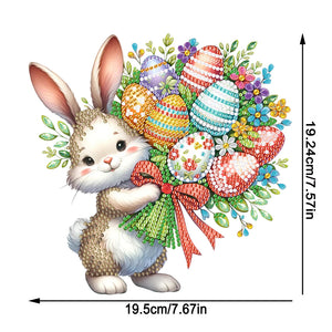 Special Shaped 5D Easter Egg Rabbit Diamond Art Tabletop Decor Home Office Decor