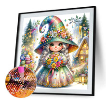 Load image into Gallery viewer, Little Girl Giving Flowers In Spring 40*40CM (canvas) Full Square Drill Diamond Painting
