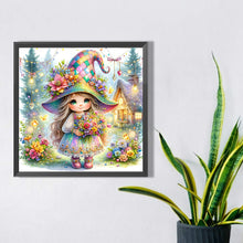 Load image into Gallery viewer, Little Girl Giving Flowers In Spring 40*40CM (canvas) Full Square Drill Diamond Painting
