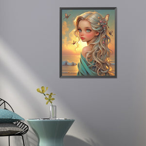 Seaside Fairy Girl 40*50CM (canvas) Full Round Drill Diamond Painting