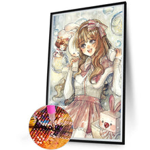 Load image into Gallery viewer, Sweet Girl 40*60CM (canvas) Full Round Drill Diamond Painting
