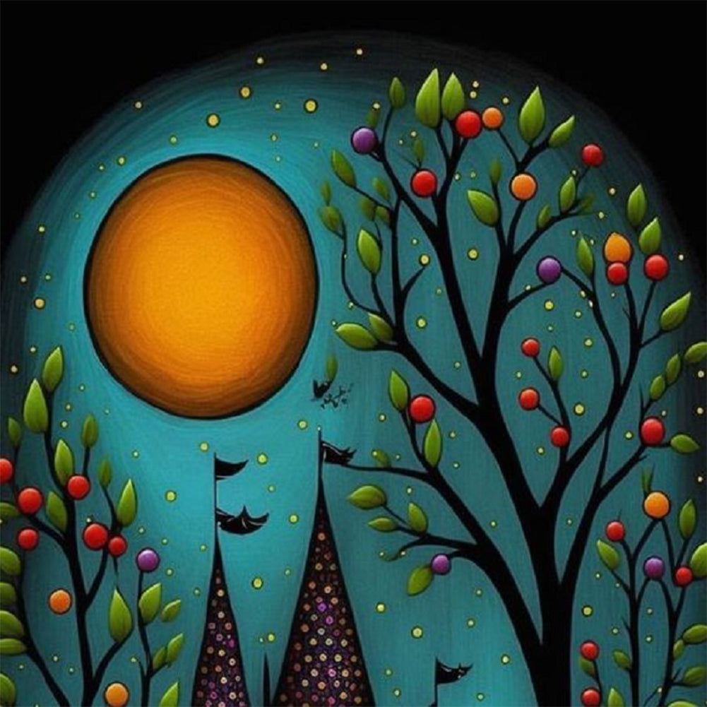 Abstract Trees 30*30CM (canvas) Full Round Drill Diamond Painting