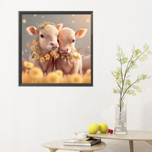 Load image into Gallery viewer, Two Calves 30*30CM (canvas) Full Round Drill Diamond Painting
