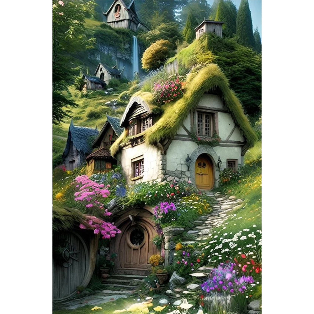 Forest House 40*60CM (canvas) Full Round Drill Diamond Painting
