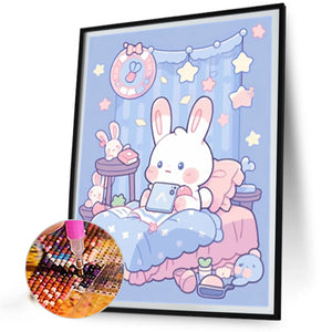 Cartoon Bunny Room 40*50CM (canvas) Full AB Round Drill Diamond Painting