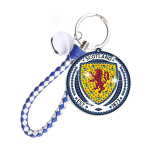 Double Side Scottish F.A. Diamond Painting Art Keychain Pendant Home Decor Craft