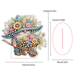 Single-Side Special Shape Spring Gnome Desktop Diamond Art Kits for Home Decor