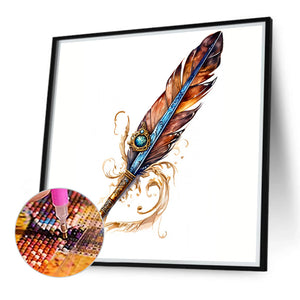 Feather 40*40CM (canvas) Full Round Drill Diamond Painting