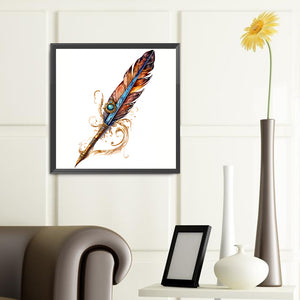 Feather 40*40CM (canvas) Full Round Drill Diamond Painting