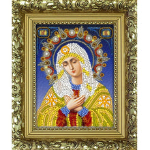 Load image into Gallery viewer, Religious 26x30cm(canvas) partial round drill diamond painting
