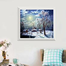 Load image into Gallery viewer, Snow Scene 35x30cm(canvas) full round drill diamond painting
