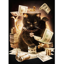 Load image into Gallery viewer, Money Cat Tree 26x36cm(canvas) full round drill diamond painting

