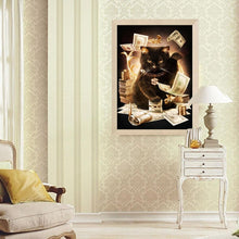 Load image into Gallery viewer, Money Cat Tree 26x36cm(canvas) full round drill diamond painting
