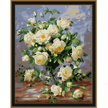 Load image into Gallery viewer, White Rose 30*40cm paint by numbers
