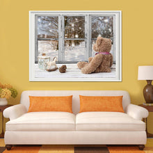 Load image into Gallery viewer, Bear 40x30cm(canvas) partial round drill diamond painting
