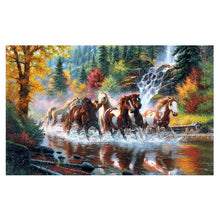 Load image into Gallery viewer, Running Horses 56x35cm(canvas) partial round drill diamond painting
