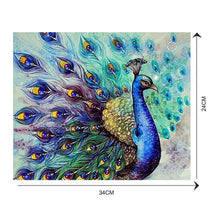 Load image into Gallery viewer, Peacock Flaunting Its Tail 40x30cm(canvas) partial round drill diamond painting
