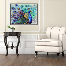 Load image into Gallery viewer, Peacock Flaunting Its Tail 40x30cm(canvas) partial round drill diamond painting
