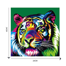 Load image into Gallery viewer, Colorful Tiger 30x30cm(canvas) partial round drill diamond painting
