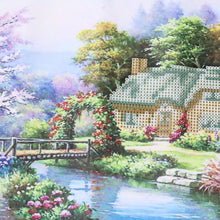 Load image into Gallery viewer, River House 40x30cm(canvas) partial round drill diamond painting

