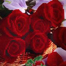 Load image into Gallery viewer, Rose Wine 30x75cm(canvas) partial round drill diamond painting
