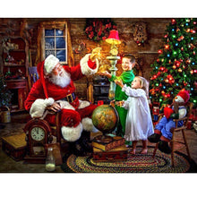 Load image into Gallery viewer, Santa Claus Hang 30x40cm(canvas) partial round drill diamond painting
