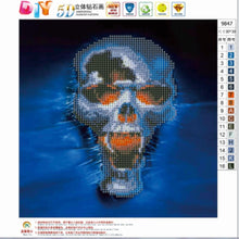 Load image into Gallery viewer, Skull Halloween 30x30cm(canvas) partial round drill diamond painting
