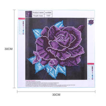 Load image into Gallery viewer, Rose Flowers 30x30cm(canvas) partial round drill diamond painting
