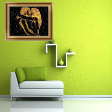 Load image into Gallery viewer, Lovers Kissing 30x40cm(canvas) partial round drill diamond painting
