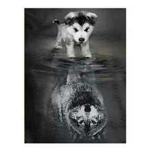 Load image into Gallery viewer, Dog Reflected Wolf 30x38cm(canvas) partial round drill diamond painting

