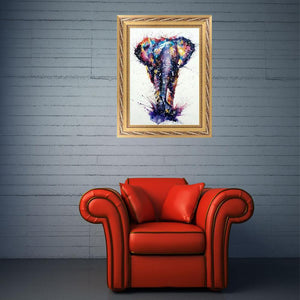 Elephant Crystal 30x40cm(canvas) partial round drill diamond painting