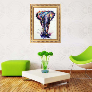 Elephant Crystal 30x40cm(canvas) partial round drill diamond painting
