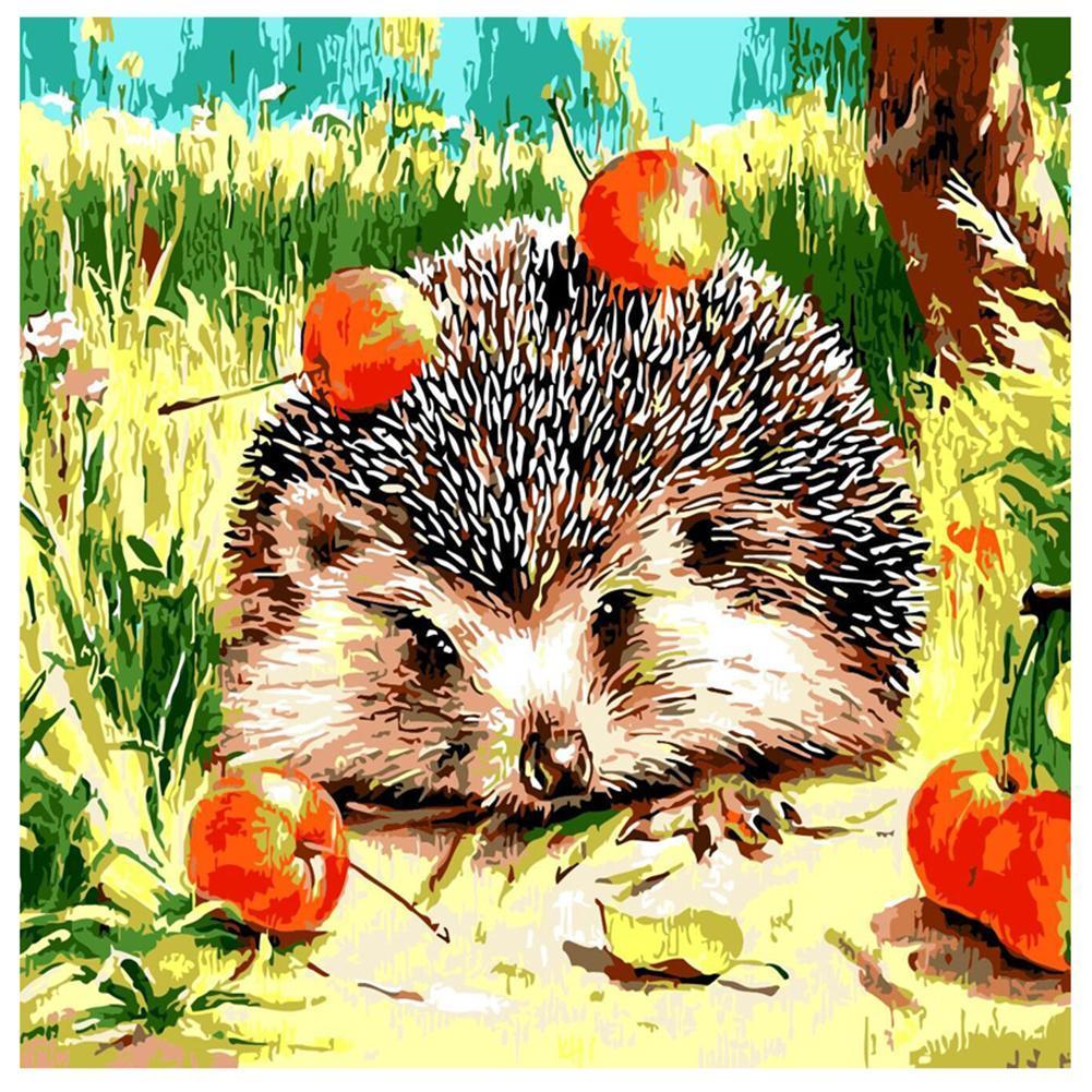 Hedgehog 30x30cm(canvas) partial round drill diamond painting