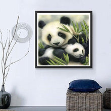 Load image into Gallery viewer, Panda Love 30x30cm(canvas) partial round drill diamond painting
