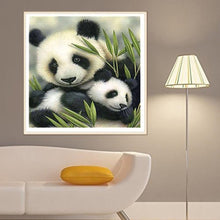 Load image into Gallery viewer, Panda Love 30x30cm(canvas) partial round drill diamond painting
