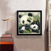Load image into Gallery viewer, Panda Love 30x30cm(canvas) partial round drill diamond painting
