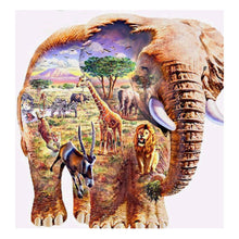 Load image into Gallery viewer, Elephant 30x30cm(canvas) partial round drill diamond painting
