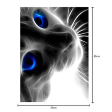 Load image into Gallery viewer, Green Eyes Cat 30x40cm(canvas) partial round drill diamond painting
