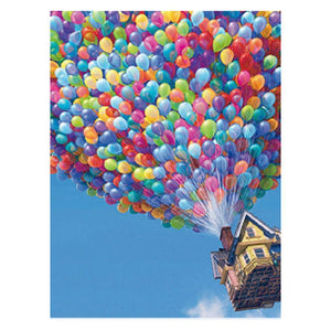 Balloon House 30x40cm(canvas) partial round drill diamond painting